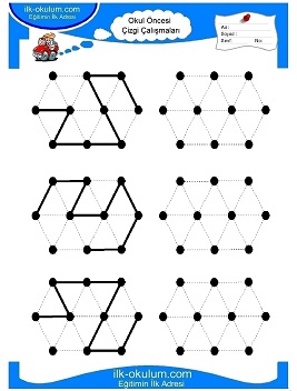 Çocuklar İçin Çizgi Çalışma Sayfaları 